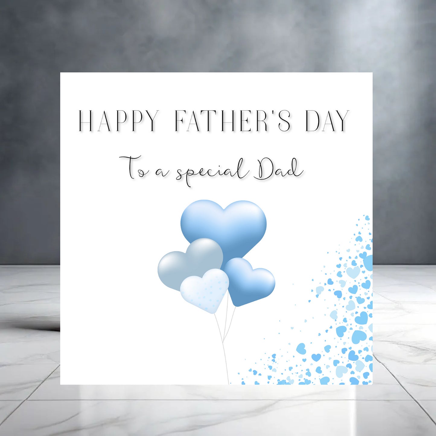 Happy Father’s Day To a Special Dad Card with Blue Heart Balloons