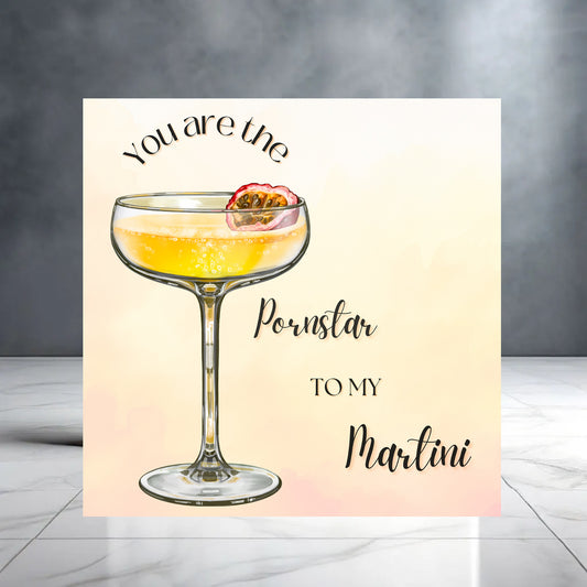 You are the Pornstar to my Spritz - Happy Birthday Cocktail Card | Anniversary Card