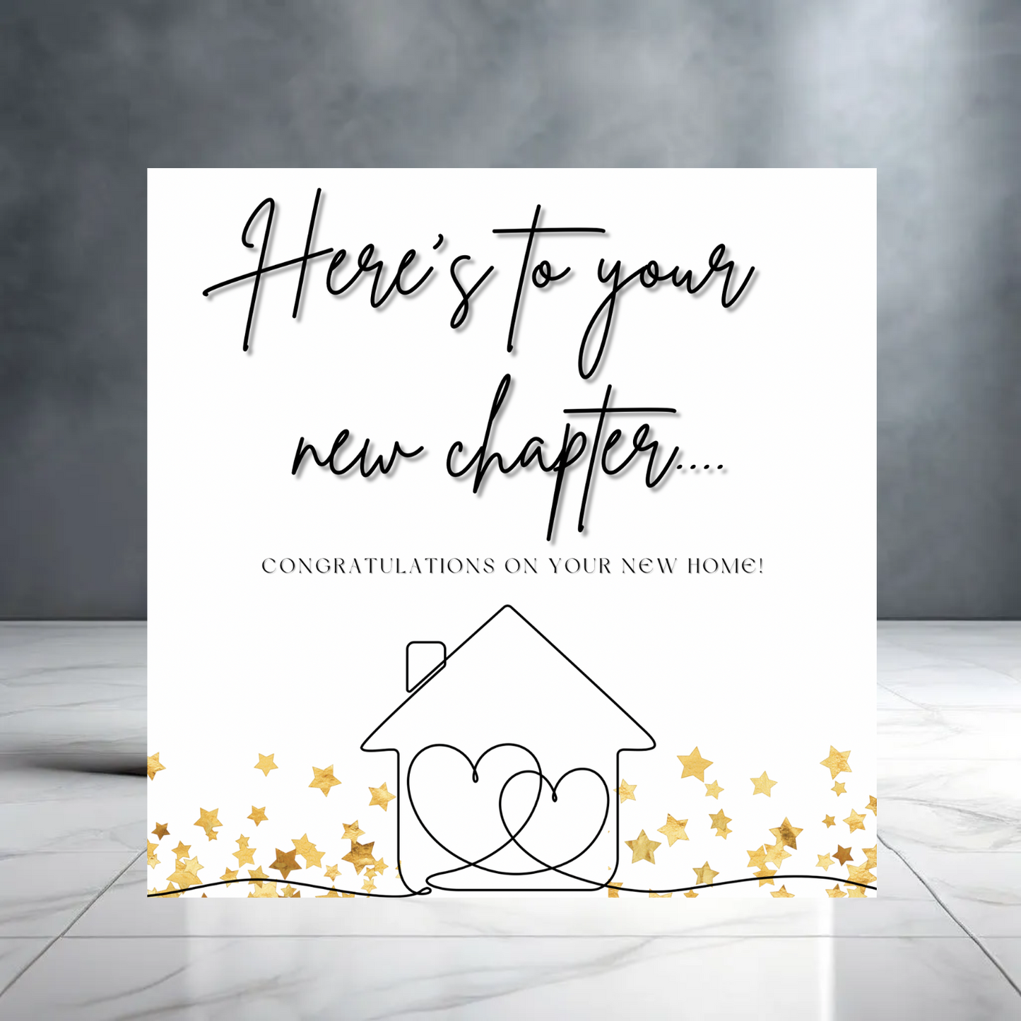 Here’s to Your New Chapter, Congratulations on your New Home - Greeting Card