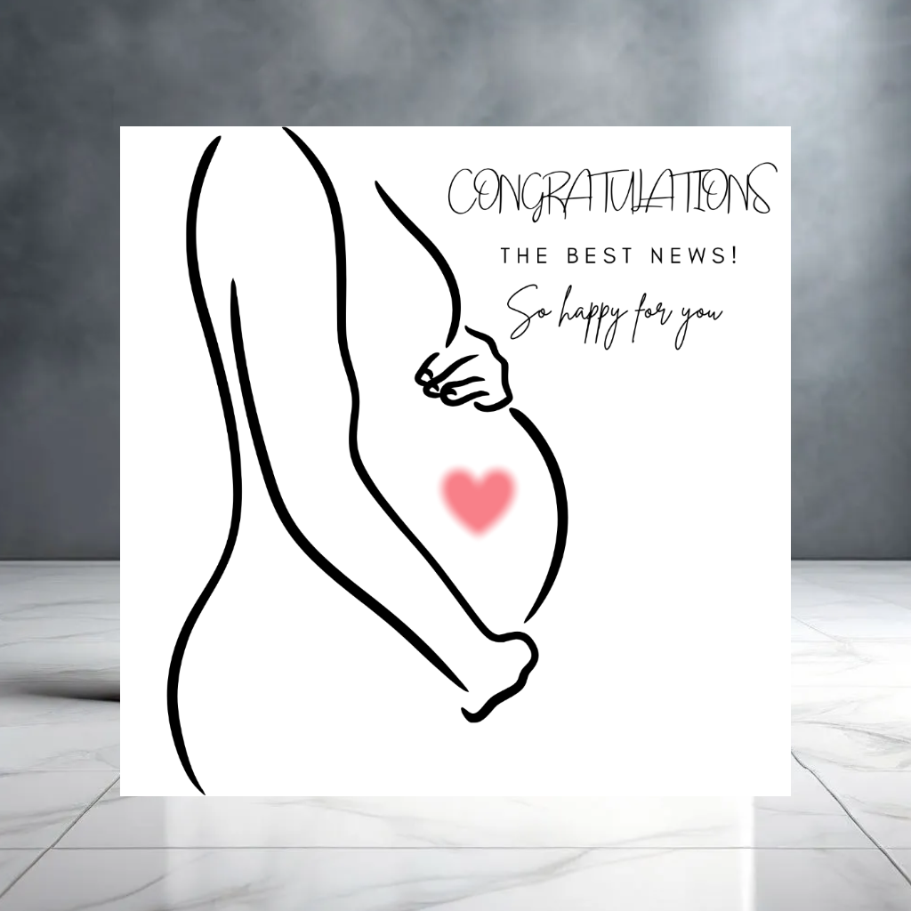 Congratulations on Your Pregnancy News New Baby Card