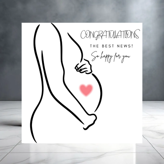 Congratulations on Your Pregnancy News New Baby Card